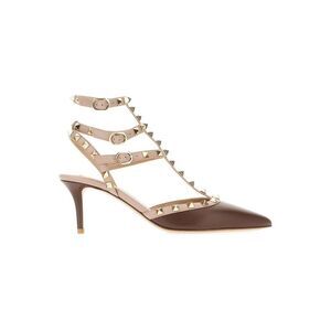 VALENTINO Rockstud T-Strap Pointed Toe Heels Women LTCOFFEEPO Pumps